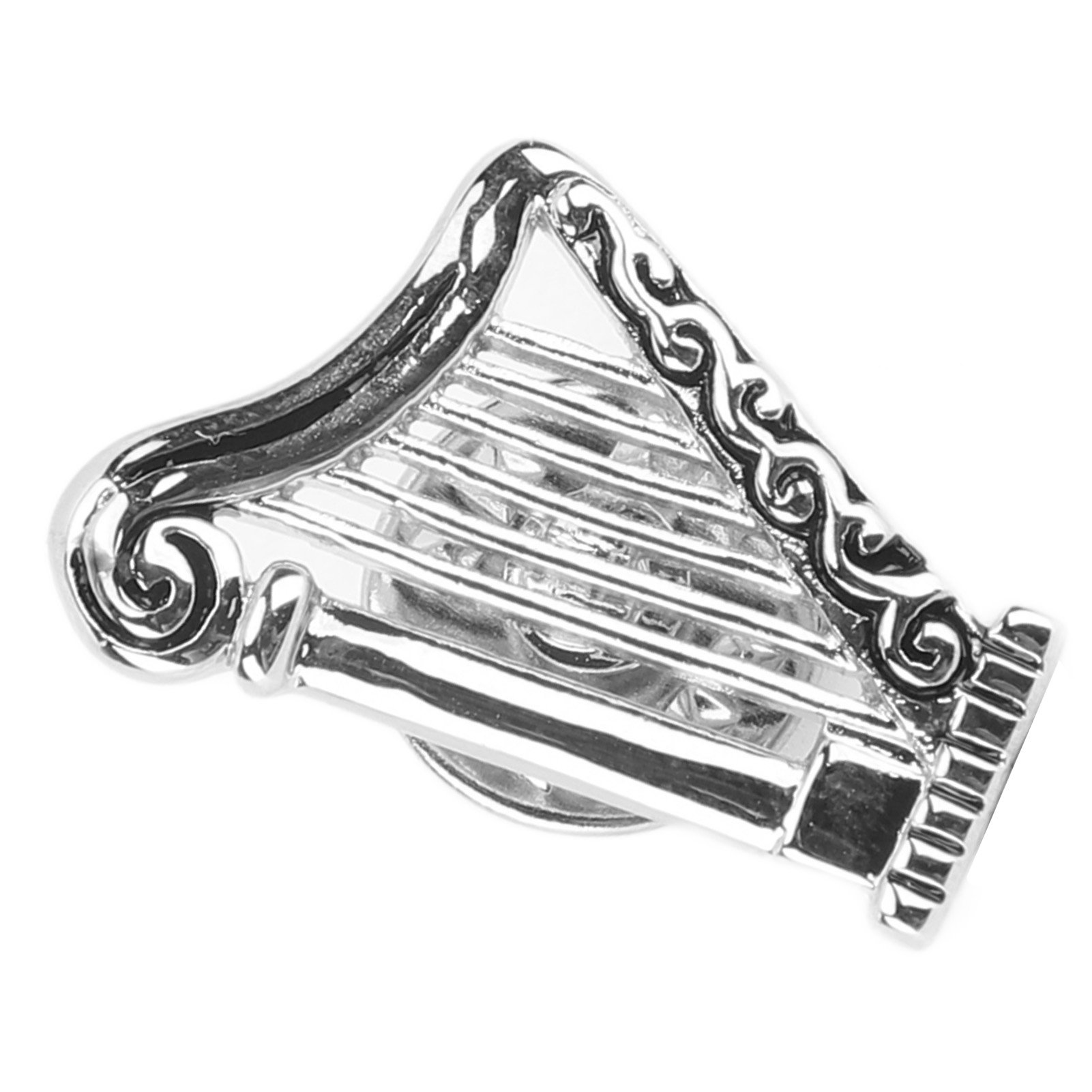 Broche Harpe celtique noir et or
