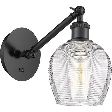 

317-1W-BK-G462-6-Innovations Lighting-Norfolk - 1 Light Wall Sconce In Industrial Style-11.25 Inches Tall and 5.75 Inches Wide Matte Black Clear
