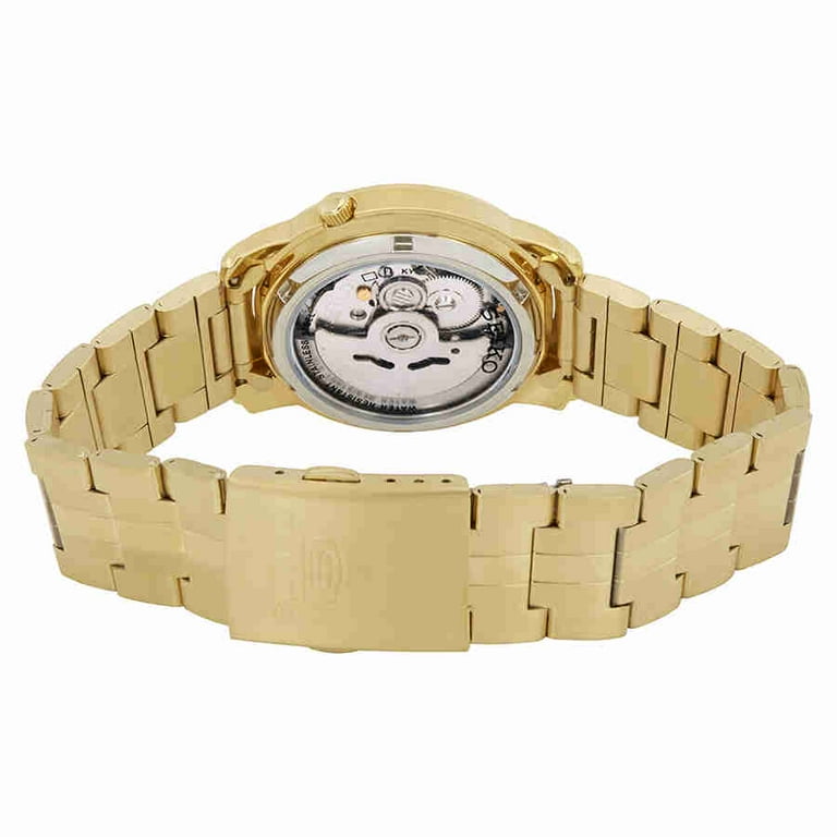 Seiko Series 5 Automatic Gold Dial Yellow Gold-tone Men's Seiko Series 5 Automatic Gold Dial Yellow Gold-tone Men's