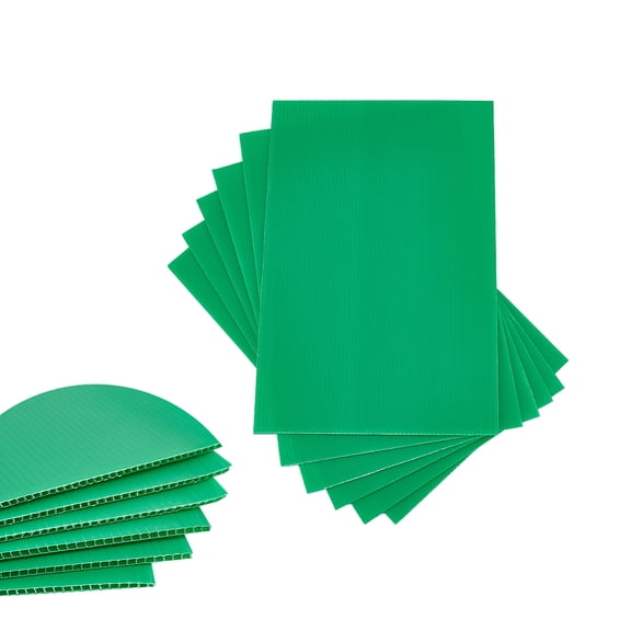 5 Pcs Lime Green Corrugated Plastic Sheets 7.8x11.8 Inch Corrugated Poster Board 3mm Thick Blank Yard Signs Corrugated Plastic Board