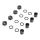 thumbnail image 2 of Kit de hardware para ejes de patineta de 16 piezas. Incluye 4 espaciadores y 4 ejes. Negro, 2 of 9