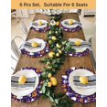 thumbnail image 4 of 15 Inch Round Placemats Set of 4, Halloween Purple Non Slip Heat Insulation PP Table Mats, Black White Ghost Orange Skull Pumpkin Washable Place Mats for Kitchen Dining Party Table Decor, 4 of 7