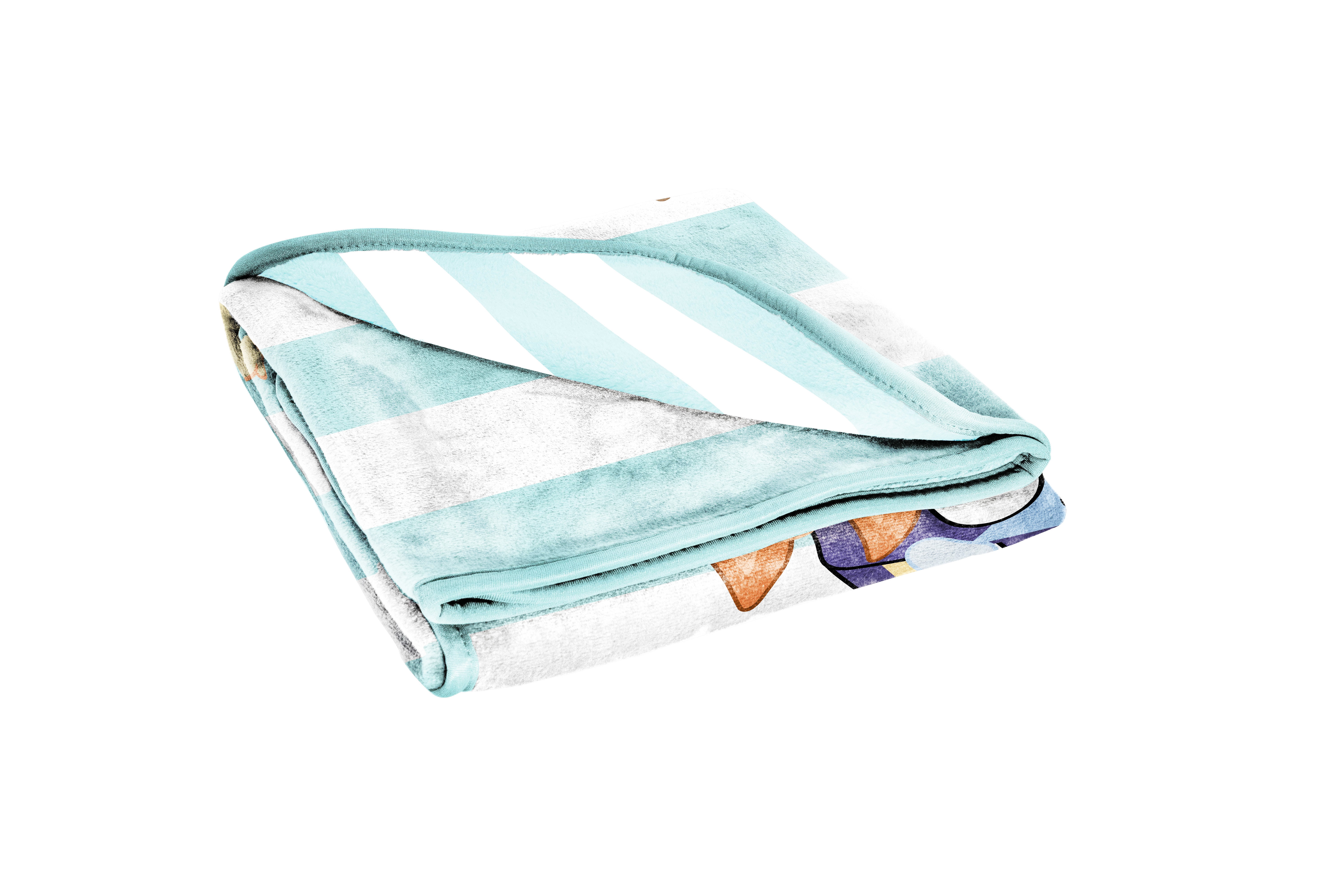 Bluey Jeté en Molleton au Toucher Soie 102 cm x 127 cm