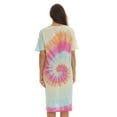 thumbnail image 2 of Just Love Short Sleeve Nightgown / Night Shirts Sleep Dress for Women (Tie Dye Pastel Swirl, 3X), 2 of 3