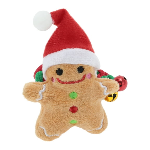 Unique Bargains 1 Pc Christmas Hair Rope Cookies Cartoon Bell Hair Scrunchies for Christmas Red Green Skin Color