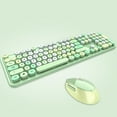 thumbnail image 4 of Mofii Sweet Keyboard Mouse Combo Mixed Color 2.4G Wireless Keyboard Mouse Set Circular Suspension Key for PC Laptop Green, 4 of 7