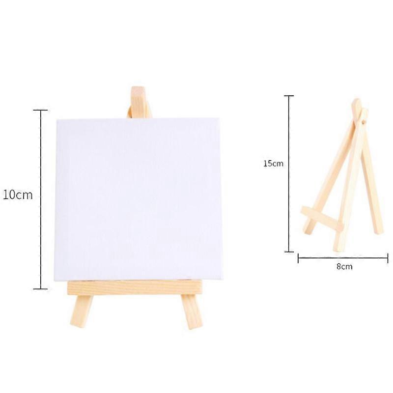 10 Set Artists Mini Canvas Set Painting Craft DIY Drawing Small Table Easel Gift