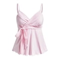 thumbnail image 3 of Breezora Women's Summer Going Out Strappy Top Camisole Knotted Front Tank Tops 2000s Style Loose Fit, 3 of 3