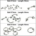 thumbnail image 7 of Ayyufe 60Pcs Body Piercing Rings Mixed Skin-friendly 316L Stainless Steel Nose Ear Lip Fashion Body Piercing Studs Nose Rings Pack for Daily Life, 7 of 7