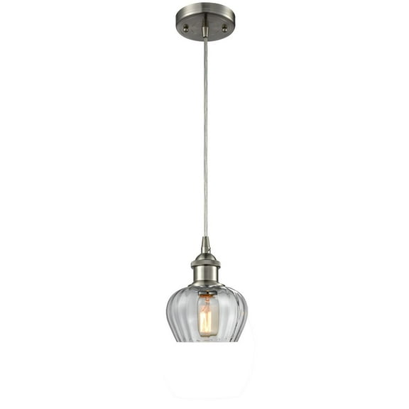 Innovations 1-LT LED Fenton 6.5" Mini Pendant - Brushed Satin Nickel - 516-1P-SN-G92-LED