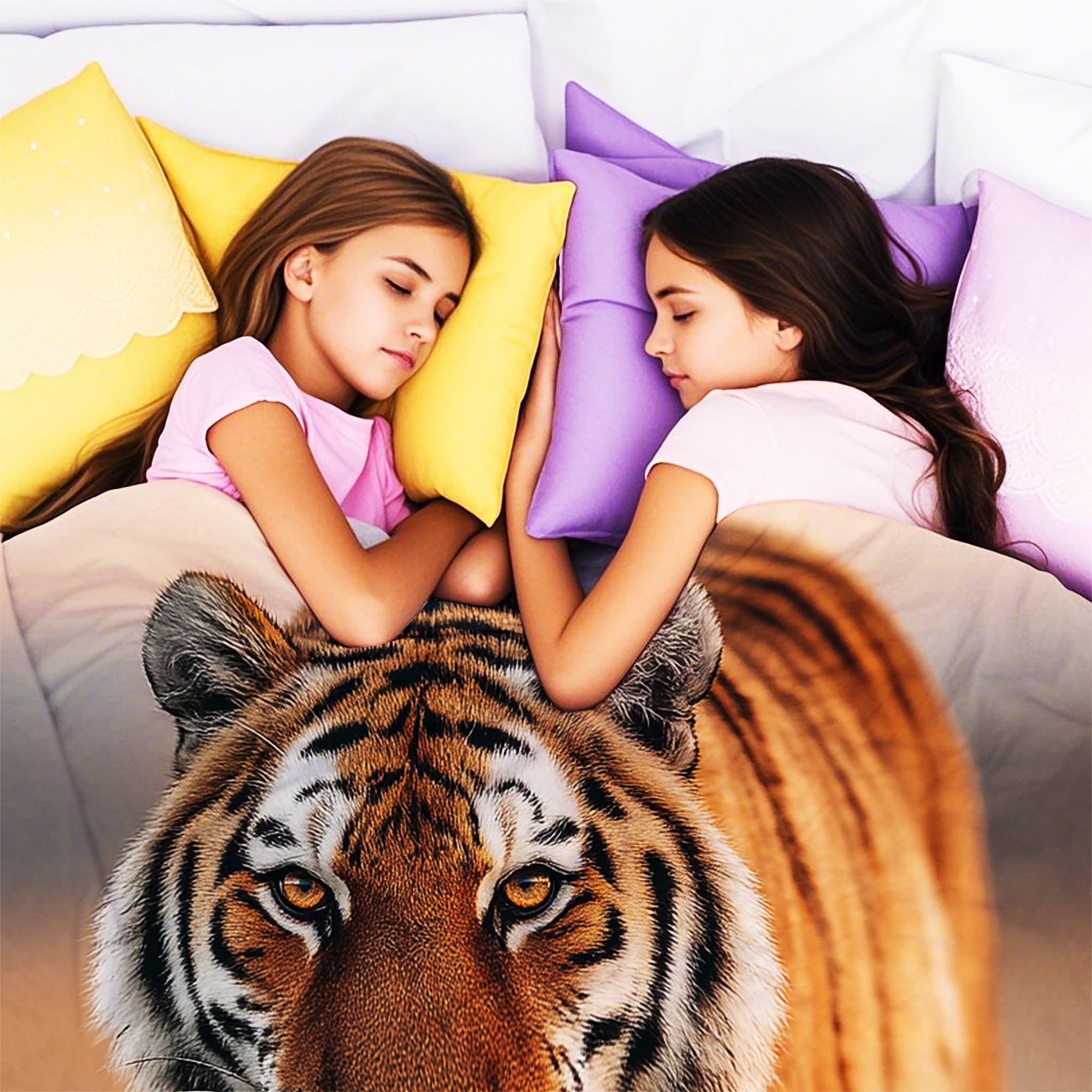 Flannel Fleece Throw Blanket, Soft Large Throw Blanket, Lightweight Cozy Plush Throw Blanket Fit Sofa Bed, 40"x50", Tiger