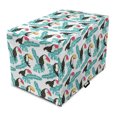 thumbnail image 1 of Toucan Dog Crate Cover, Tropical Birds Sitting on Jungle Forest Trees Cartoon Exotic Fantasy, Easy to Use Pet Kennel Cover Small Dogs Puppies Kittens, 7 Sizes, Turquoise and Multicolor, by Ambesonne, 1 of 1