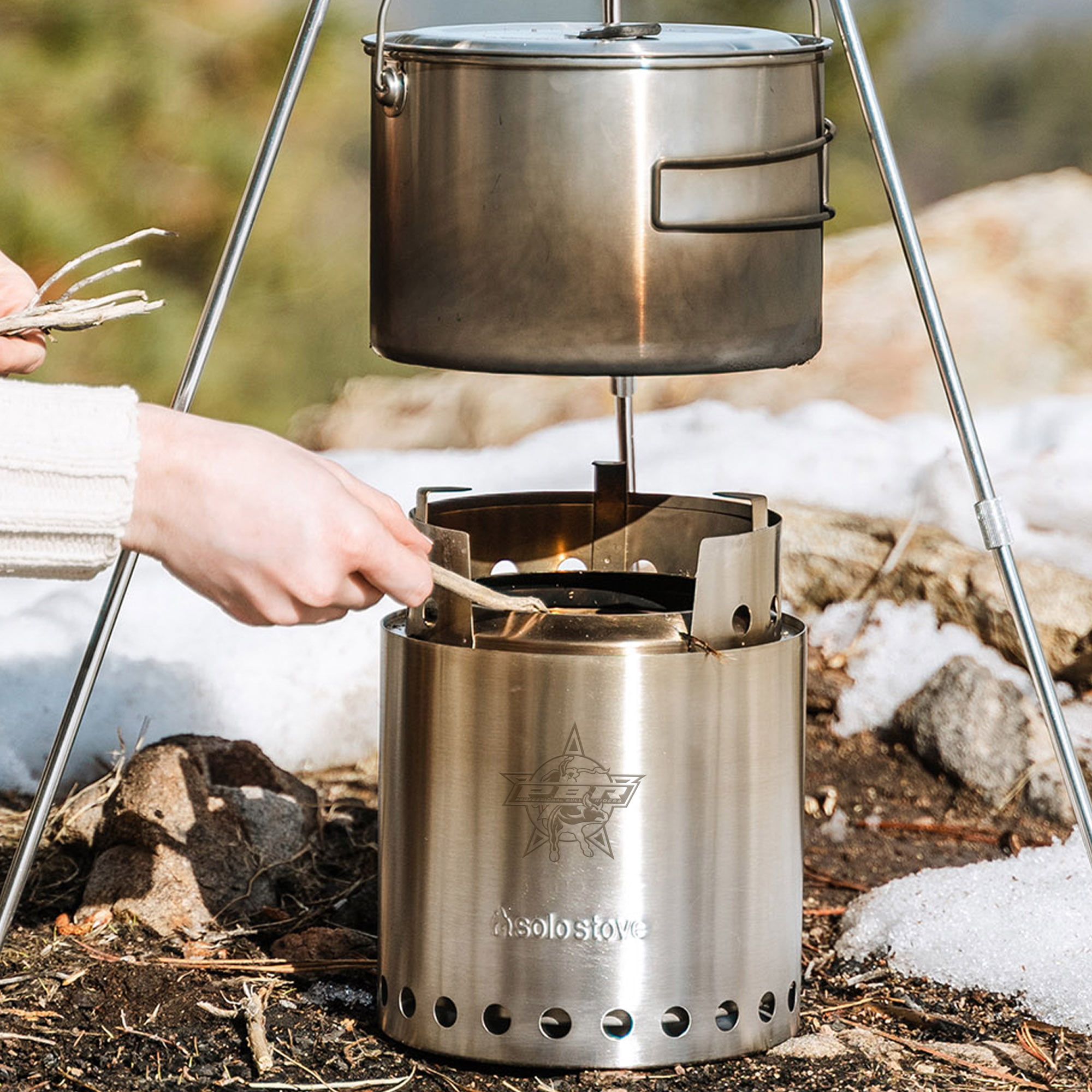 Solo Stove Campfire, Portable Camping Hiking, Backpacking and 