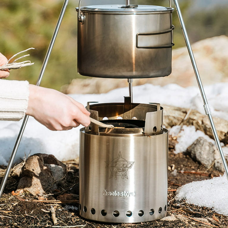 Solo Stove Solo Pot 900 - Lightweight Stainless Steel Backpacking Pot, Boil Water Quickly