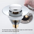 thumbnail image 4 of Yuarrent Tapón de desagüe para fregadero emergente, cubierta de filtro de rebote para lavabo de tocador con colector de pelo, colador de bañera Accesorios de baño Tipo inoxidable Yuarrent HA059679-02B, 4 of 6