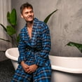 thumbnail image 6 of NORTY Mens Bathrobe Soft Brushed Cotton Blend Flannel Bath Robe, 6 of 19