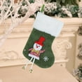 thumbnail image 4 of Kbndieu Christmas Stockings, Green Classic Knitted Christmas Stockings Santa, Snowman, Reindeer Xmas Character for Mantels, Fireplace, Christmas Tree Decorations, Christmas Gifts, 4 of 6