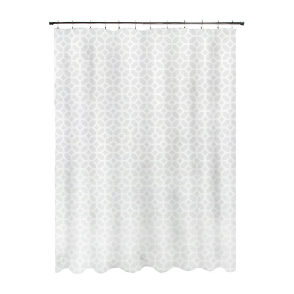 Kenney Medium Weight Decorative PEVA Shower Curtain Liner, 70" W x 72" H, Geometric Frost