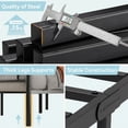 thumbnail image 4 of Sailvan Queen Bed Frame, Queen Size Platform Bed Frame with Headboard & Underbed Storage, Heavy Duty Metal Bed Queen, 800lbs, Easy to Assemble, No-Noise, Black, 4 of 11