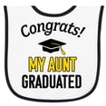 thumbnail image 2 of Inktastic Congrats My Aunt Graduated with Cap Baby Terry Cloth Bib, 2 of 3