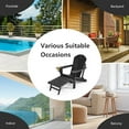 thumbnail image 6 of Patiojoy Adirondack Chair W/Ergonomic Design&Ottoman Outdoor Armchair HDPE chair for Yard&Patio Black, 6 of 8