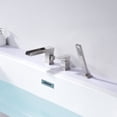 thumbnail image 5 of 3 Holes Roman Tub Faucet with Sprayer Brushed Nickel Waterfall Tub Filler, 5 of 8