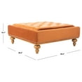 thumbnail image 3 of SAFAVIEH Couture Rosealina Contemporary Velvet Tufted Cocktail Ottoman, Sienna, 3 of 8