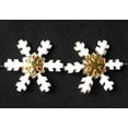 thumbnail image 3 of 2 Golden Cloisonne Snowflake Centerpiece 30x27x4mm Beads 8638H, 3 of 3