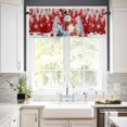 thumbnail image 3 of Christmas Ball Kitchen Curtains and Valances Set, Snowman Gifts Xmas Tree Snowflake Red Rod Pocket Window Valance 18 Inch Window Curtain Panels for Living Room Bedroom Laundry, 27.5x24in, 3 Pieces, 3 of 7