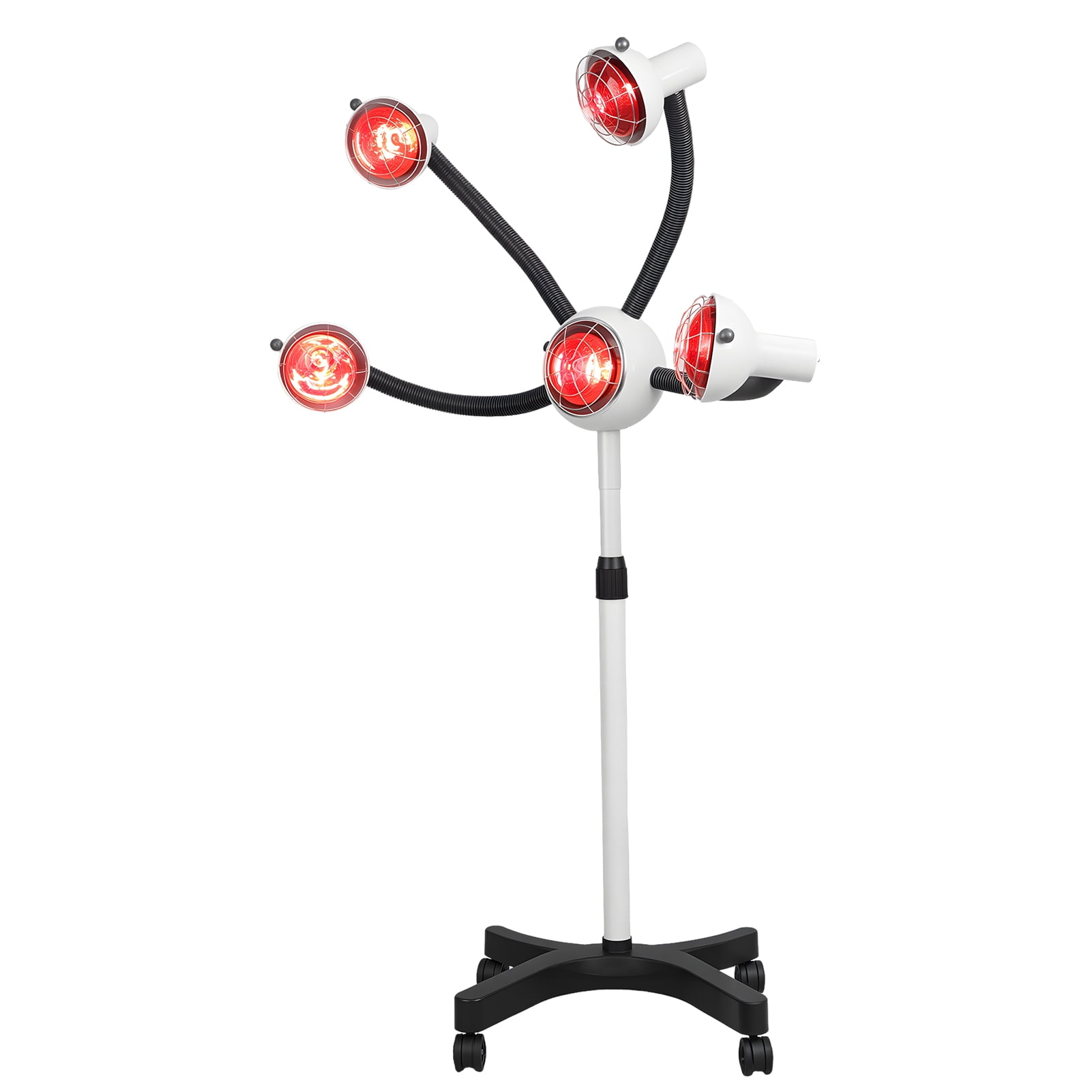 DJZ Professional Hair Dryer 5 Head Infrared Standing Salon Hair Dryer Portable Floor Hair Dryer with Adjustable Temperature,Stand-Up Color Processor Styling Perming Dryer Accelerator,750w