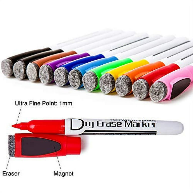 Dry Erase Markers, Magnetic Dry Erase Pen, 10-Pack