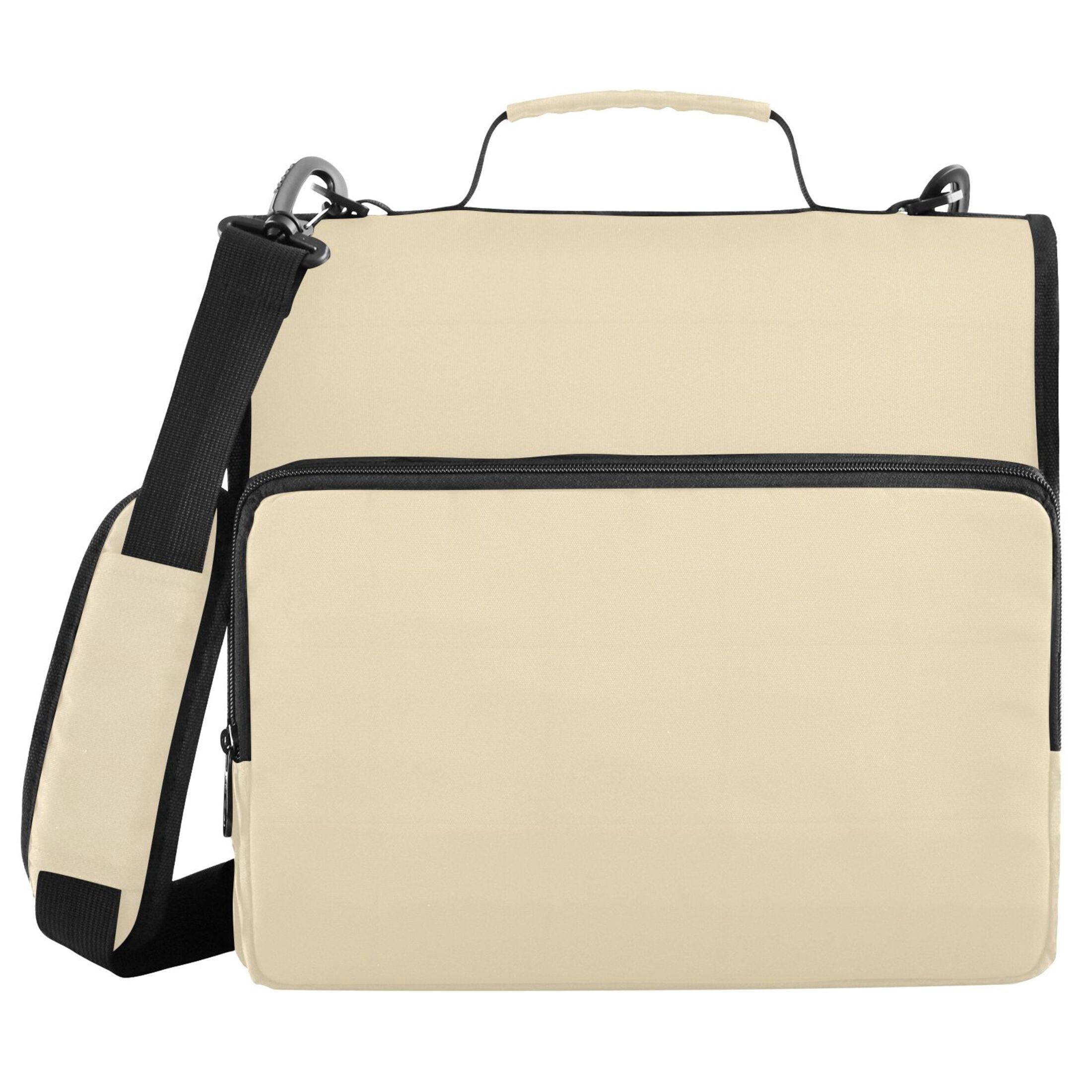 ALAZA Zipper Binder Beige 3 Ring Trapper Keeper File Folder Organizer Bag
