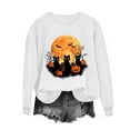 thumbnail image 2 of Elvqul Womens Sweatshirts Cotton Crewneck Pullover Halloween Halloween Winter Sweatshirts for Juniors Fall, 2 of 4