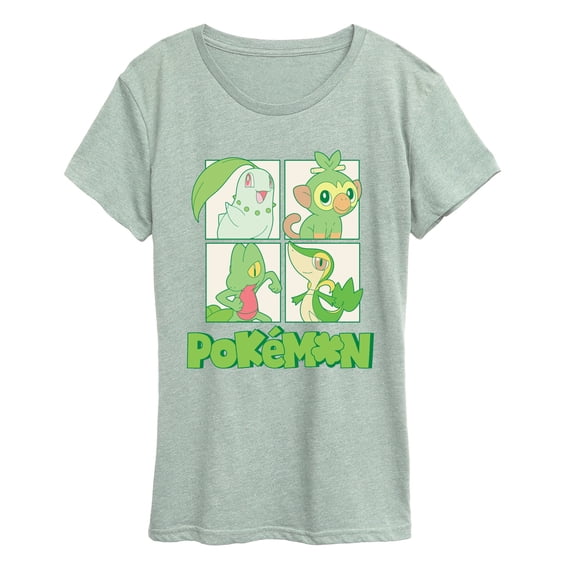 Pokémon - Green Pokemon - Women's Short Sleeve Graphic T-Shirt