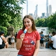 thumbnail image 5 of Womens Chill The Fourth Out T Shirt Funny Fourth Of July Popsicle Joke Tee for Ladies Womens Graphic Tees, 5 of 9