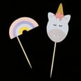 thumbnail image 3 of 12 Piezas Set Cartoon Unicorn Cupcake Picks Rainbow Cake Topper Cake Decoration Soledad Cupcake Unicorn Picks Decor, 3 of 8