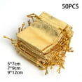 thumbnail image 3 of 50pcs Gold Silver Organza Bag Jewelry Packaging Bag Wedding Party Favour Candy Bags Favor Pouches Drawstring Gift-Bags, 3 of 12