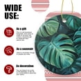 thumbnail image 3 of Green Monstera Leaves of Realistic Oil Painting - Christmas Ornament Xmas Keepsake Ceramic Ornaments Holiday Decorations for Tree Christmas Gift Ideas 2.95in, 3 of 6