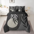 thumbnail image 2 of Homewish Tree Leaves Twin Bedding Sets 7-Piece for Boys Girls,Minimalist Geometric Stripes Lines Bedding Comforter Set Microfiber,Retro Vintage Aesthetic Breathable Sheet Sets, 2 of 8
