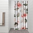 thumbnail image 3 of Waterproof Pioneer Shower Curtain 36x72 Inch Polyester Unique Colorful Floral Shower Curtain for Bathroom Hotel Home Decor with 7 Plastic Hooks, 3 of 5