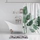 thumbnail image 2 of Mildew Resistant Shower Curtain 180 X 180 cm Green Leaves Turtle Leaf Shower Curtain Washable And Waterproof, 2 of 5