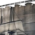 thumbnail image 3 of Retro Nautical Sailboat Shower Curtains Farmhouse Shower Curtains for Bathroom, Bath Shower Curtain Sets Waterproof Fabric Decor 72×72inch, 3 of 4