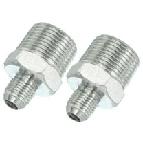 Hex Reducing Nipple Connectors Pipe Adapter 9/16 Male 37° Flare JIC x 3/4 Male NPT 2 Pack