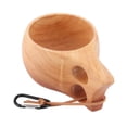 thumbnail image 2 of Taza De Madera Para Campamento, Taza De Madera Portátil Para Exteriores Con Hebilla Colgante Para El Hogar Para Mochileros Para Senderismo Para Acampar Al Aire Libre, 2 of 8