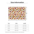 thumbnail image 5 of Honeii Hot Dog Burger print throw blanket, crafted from cozy cotton flannel, offers versatile home decor as a bedding suitable for all seasons.-, 5 of 6