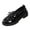 Black, variant on RXMEKW Womens White Loafers, Versatile Bow Accent Loafers for Plus Size and Winter Fashion
