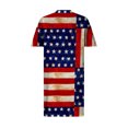thumbnail image 5 of IROINNID Patriotic Dress For Women 4th of July USA Flag Prints Plus Size Dress For Summer Casual 4th of July Dresses Pocket Knee With Pockets V-Neck Knee-Length Dress, 5 of 5