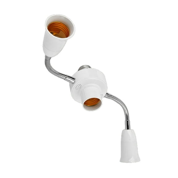 Adjustable E27 Base Light Socket Splitter Gooseneck LED Bulbs Holder Converter