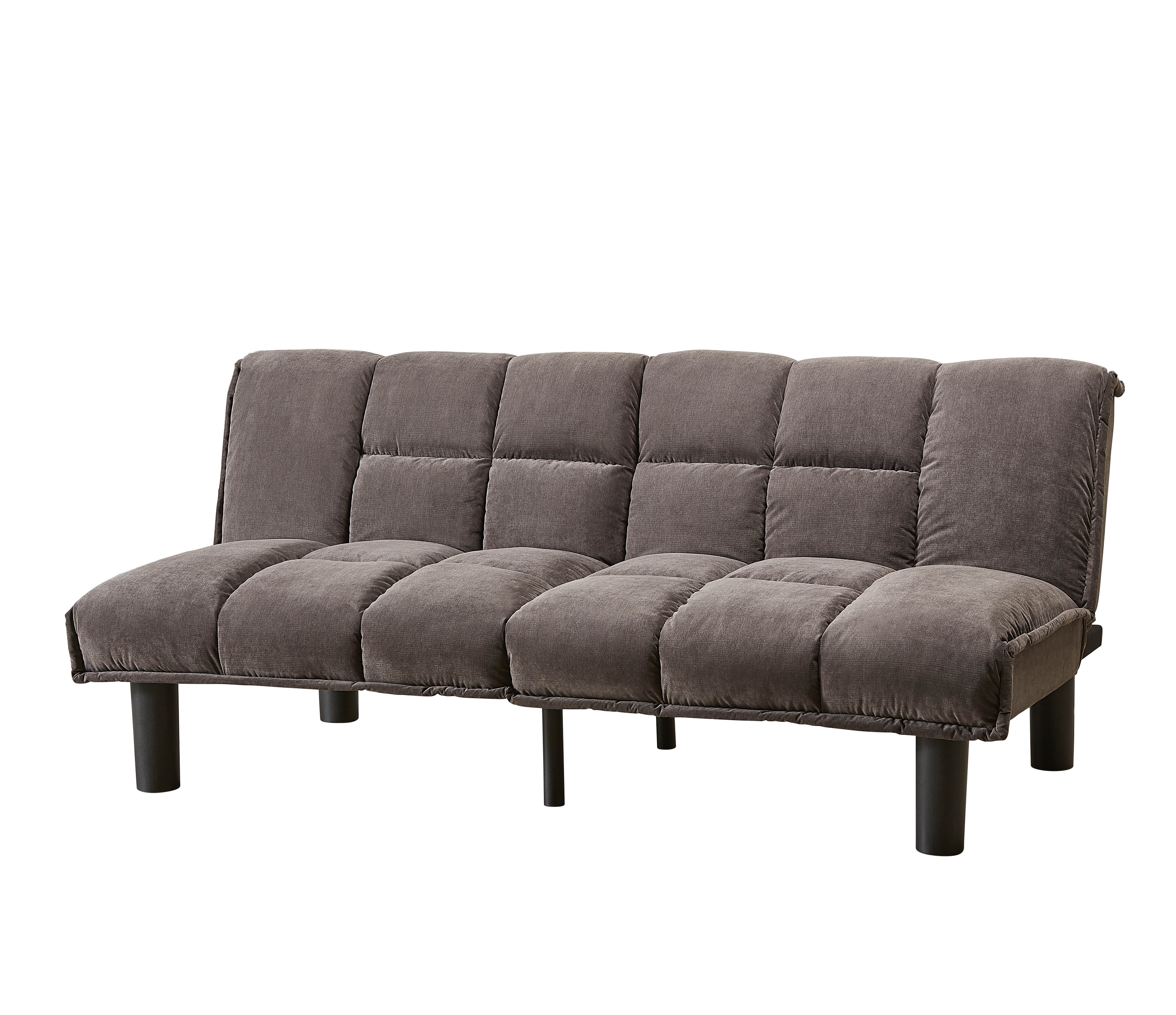 Mainstays Tufted Microfiber Futon Gray Walmart Com Walmart Com