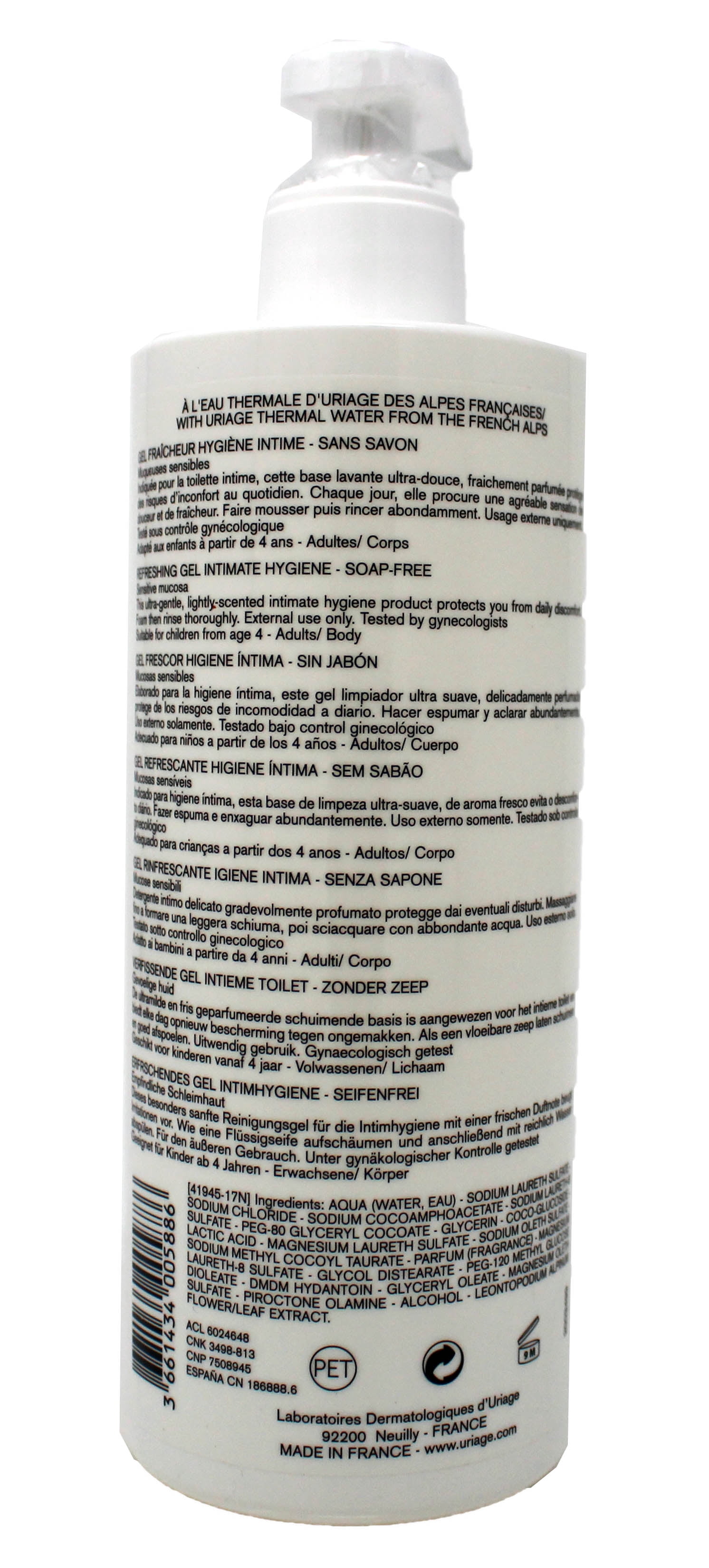 Uriage Gyn-Phy Refreshing Gel Intimate Hygiene 17 Ounce